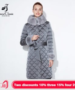 Alternative view of Snow Classic 2018 jacket women camperas mujer abrigo invierno coat women park plus size Fur collar 4xl winter Thick section