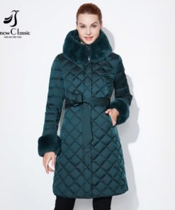 Snow Classic 2018 jacket women camperas mujer abrigo invierno coat women park plus size Fur collar 4xl winter Thick section